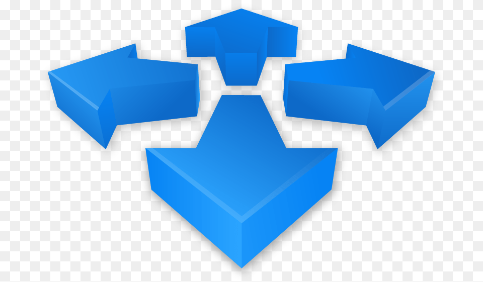 Trendarrow Blue Fourdirections Information, Cross, Symbol Free Png Download
