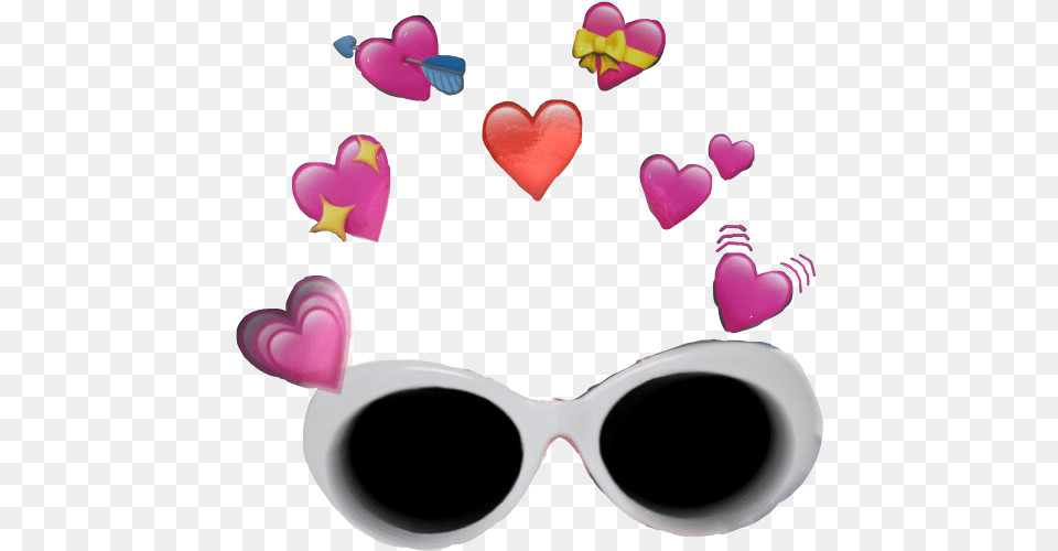 Trending Clout Stickers Heart, Accessories, Sunglasses, Glasses, Baby Free Png