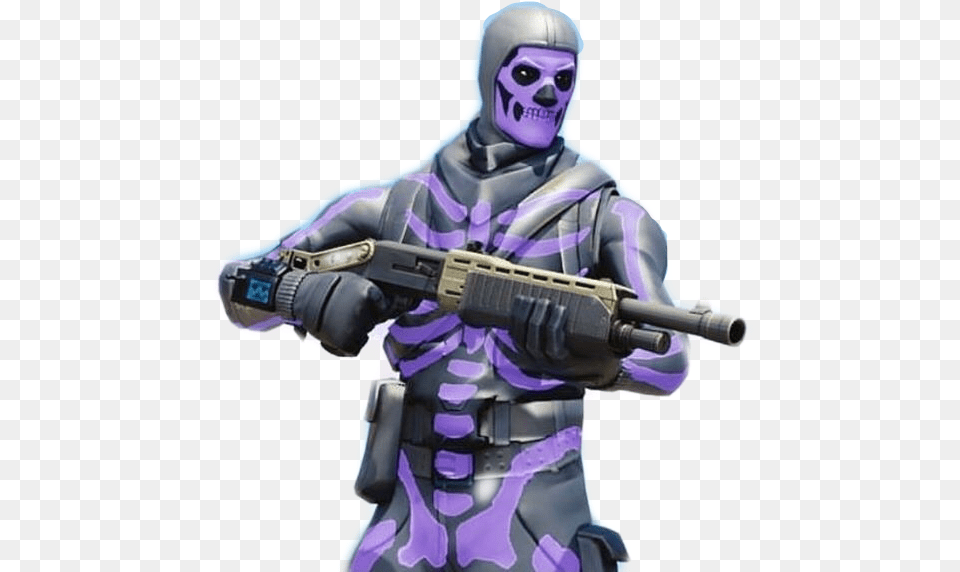 Trending Skulltrooper Stickers De Fortnite Para Instagram, Gun, Weapon, Adult, Female Free Png Download