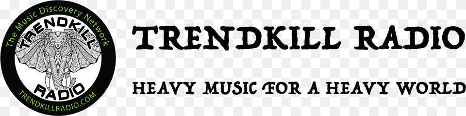 Trendkill Radio Calligraphy, Logo, Badge, Symbol, Blackboard Png Image