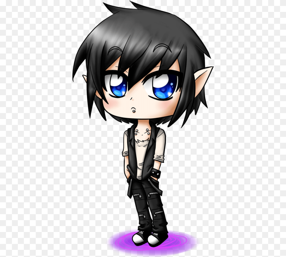 Trends For Blue Hair Anime Boy Chibi Anime Boy Cartoon Style, Book, Comics, Publication, Adult Free Png Download