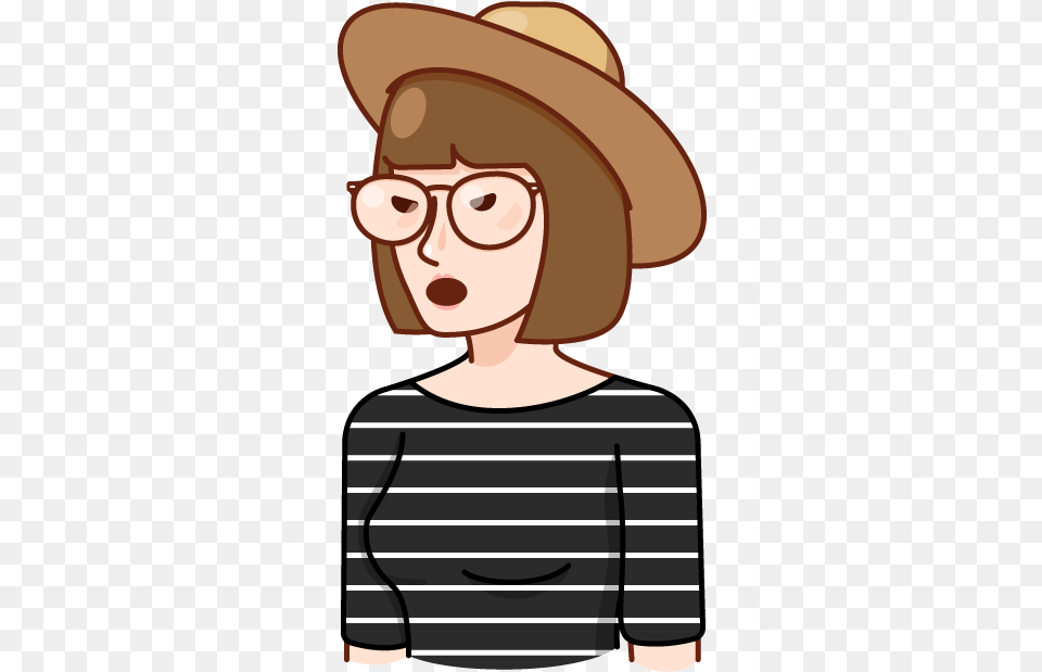 Trendy Hipster Messages Sticker 7 Cartoon, Clothing, Hat, Head, Face Png Image