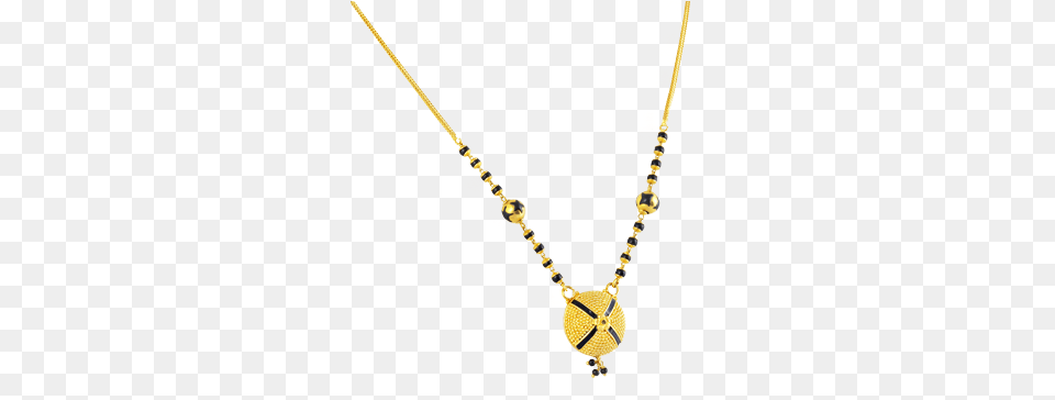 Trendy Mangalsutra With Black Beads In 22kt Yellow Rudraksh Mala In Gold, Accessories, Jewelry, Necklace, Diamond Png Image