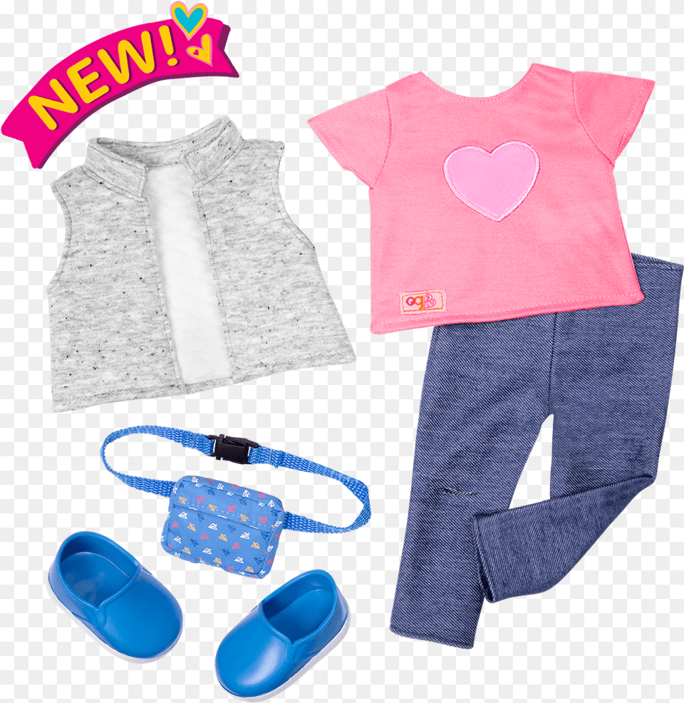 Trendy Traveler Outfit For 18 Inch Dolls Our Generation, Clothing, Glove, Pants, Footwear Png Image