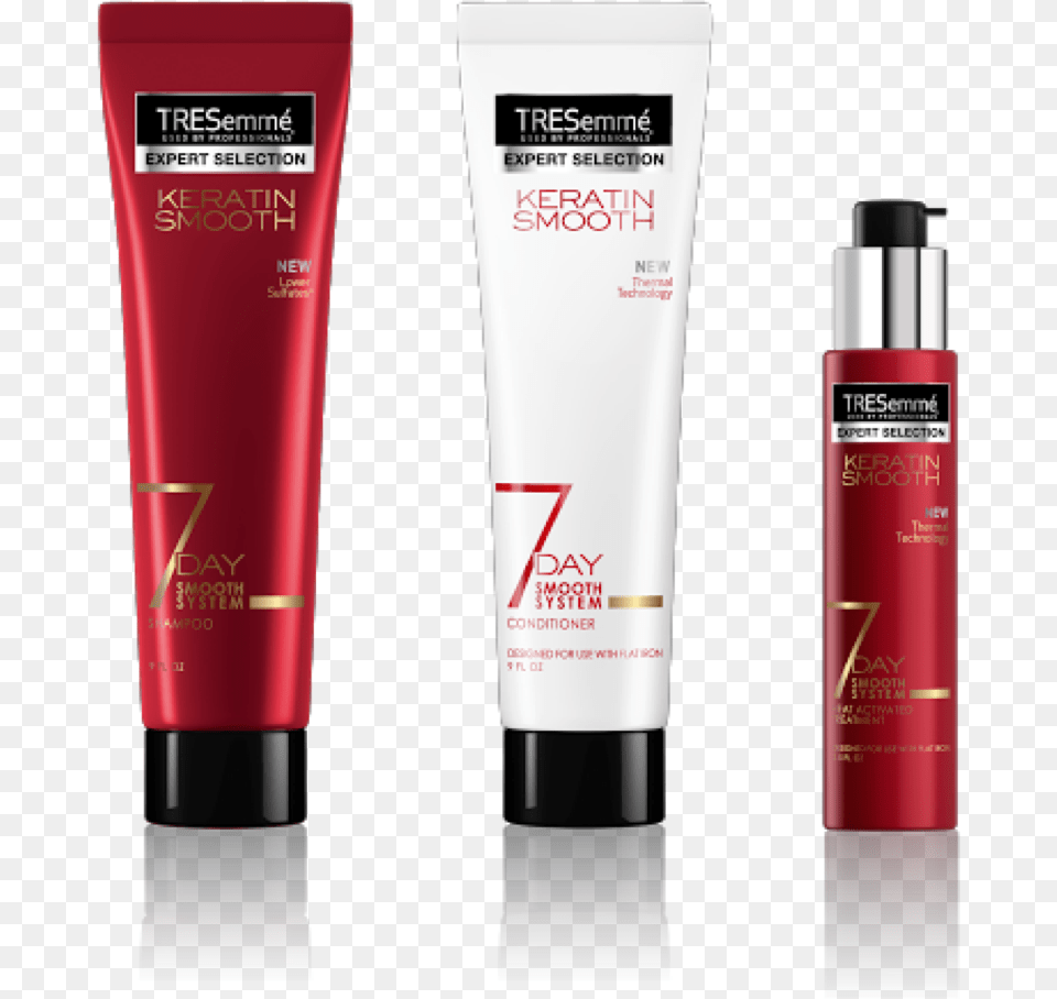 Tresemme 7 Day Smooth System Tresemme Keratin Smooth Modo De Uso, Bottle, Lotion, Cosmetics, Lipstick Free Png