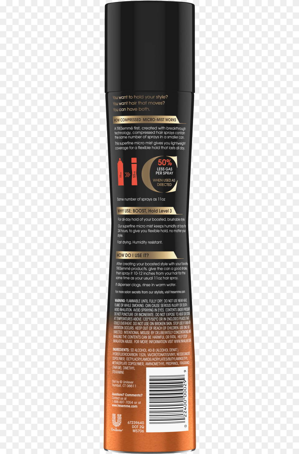 Tresemme Hair Hold Spray, Cosmetics, Bottle Png