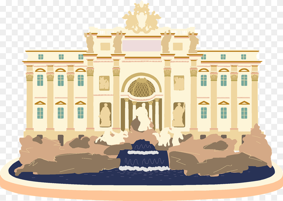 Trevi Fountain Clipart, Architecture, Building, Parliament, Water Png