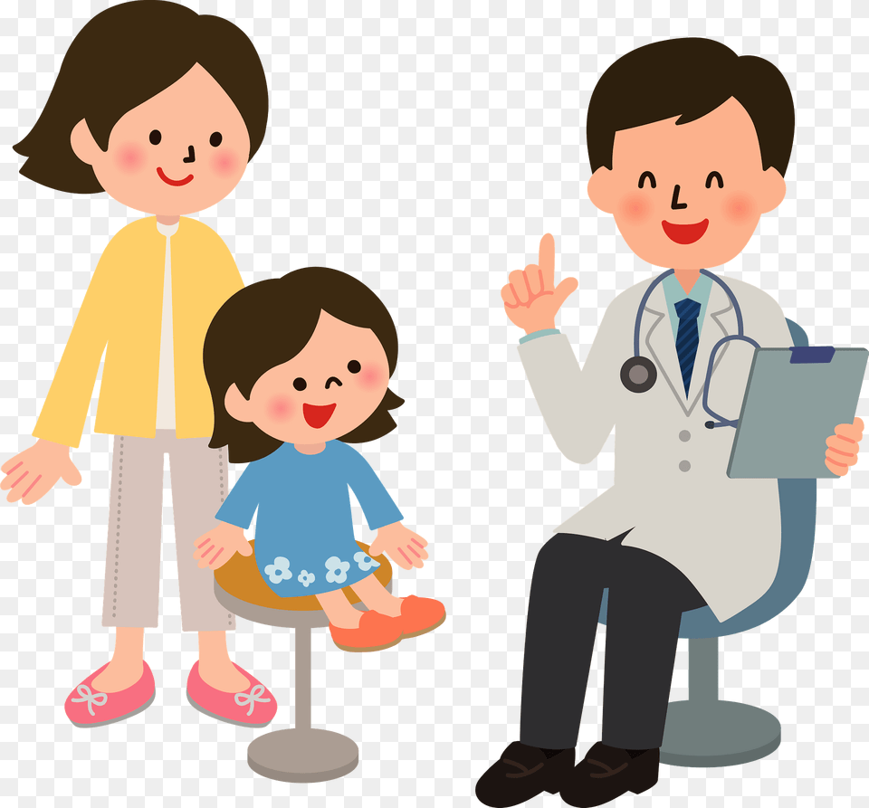 Trevor Medical Doctor And Patient Clipart, Clothing, Coat, Baby, Person Png Image