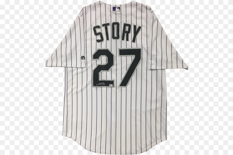 Trevor Story Autographed Rockies Authentic Jersey Baseball Uniform, Clothing, Shirt, T-shirt, Number Png Image