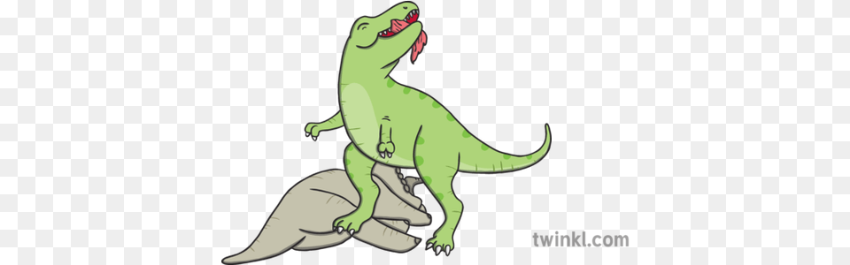 Trex Eating Illustration Twinkl Animal Figure, Dinosaur, Reptile, T-rex Free Png