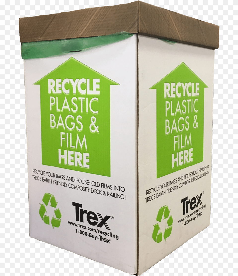 Trex Plastic Recycling, Box, Cardboard, Carton, Recycling Symbol Free Transparent Png