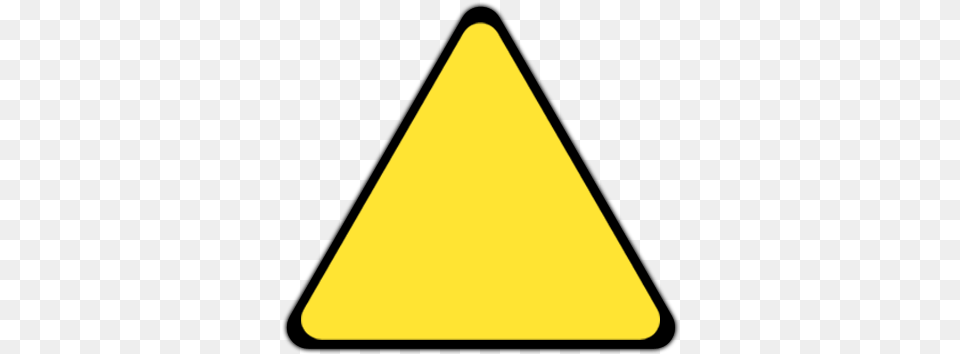 Tri Caution Yellow Triangle With Black Outline, Sign, Symbol Free Png