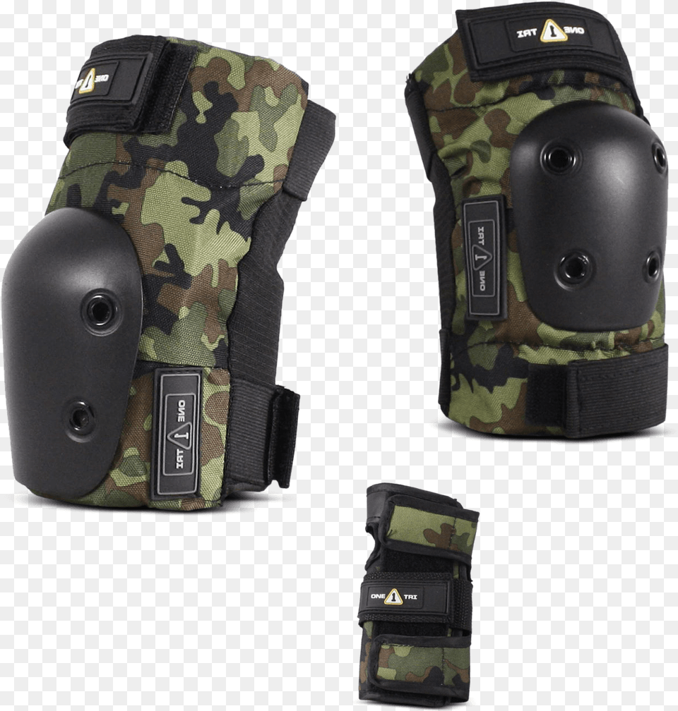 Tri Jr Pad Set Camo Handgun Holster, Brace, Person Png Image