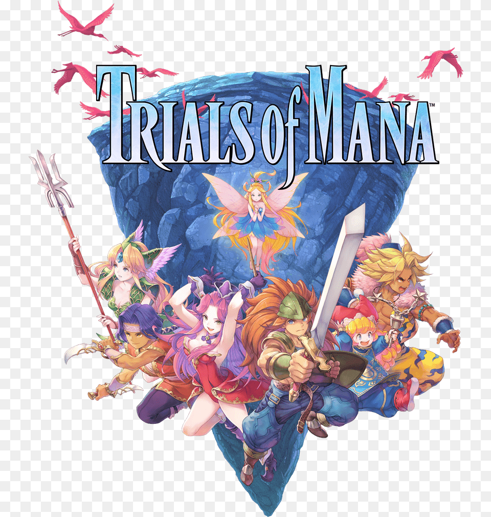 Trials Of Mana Personality Quiz Trails Of Mana Poster, Publication, Book, Comics, Person Free Png