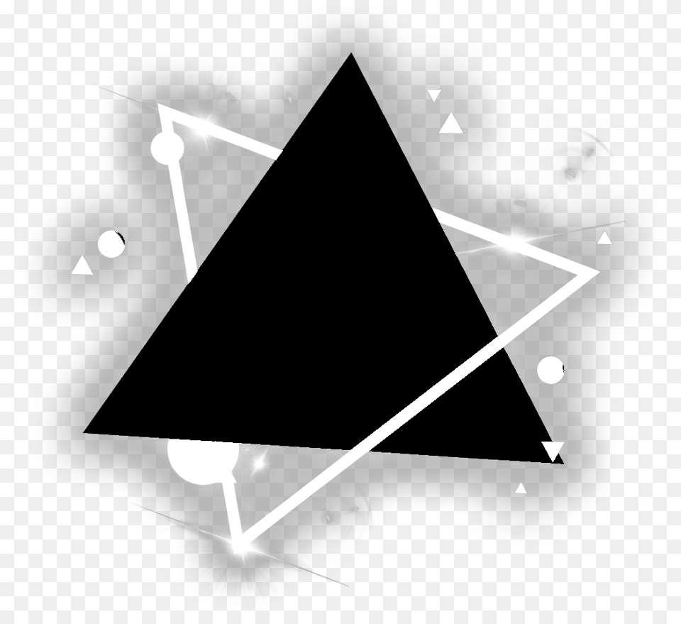 Triangle Background Black White Neon Lights Remixit Neon Geometric, Lighting Png Image
