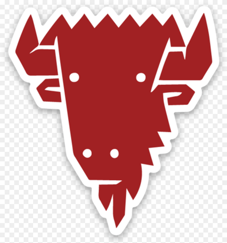 Triangle Bison Emblem, Sticker Free Png
