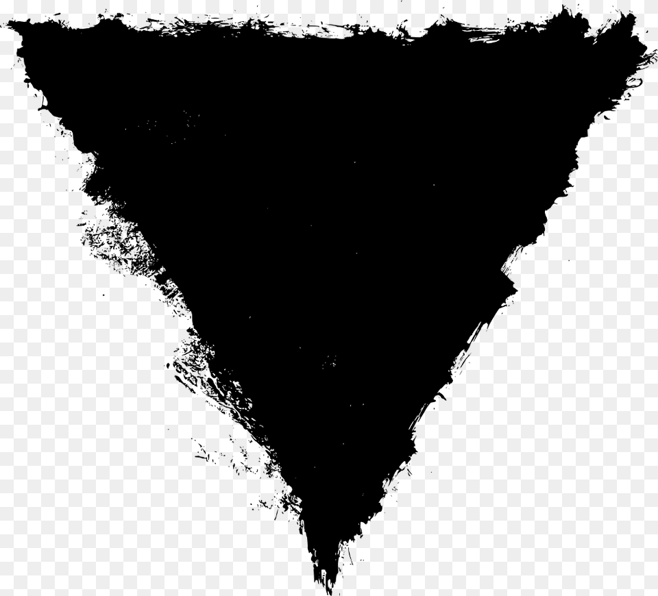 Triangle Black Grunge Triangleart Trianglesticker Graphic Design, Gray Free Transparent Png