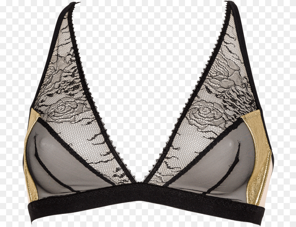 Triangle Bra Rosa Gold Judith Lingerie, Clothing, Underwear, Accessories, Bag Free Png