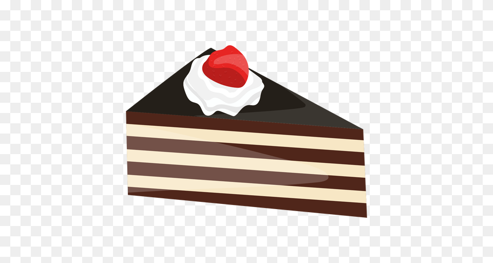 Triangle Cake Slice With Strawberry, Dessert, Food, Torte, Cream Free Transparent Png