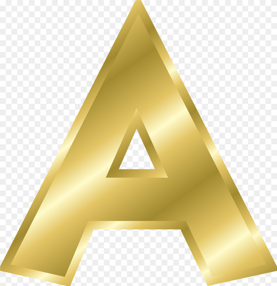 Triangle Clip Gold Transparent Alphabet Gold Letters Png