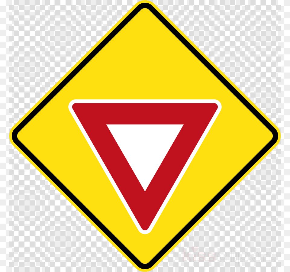 Triangle Clipart Traffic Sign Yield Sign Clip Art, Symbol, Road Sign Png Image
