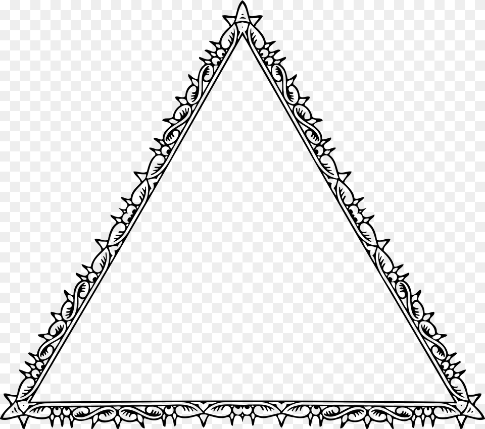 Triangle Frame Vector Clipart Triangle Picture Frame, Gray Free Png Download