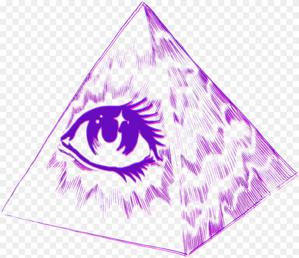 Triangle Iluminati Waporwave Tumblr Vaporwave, Purple, Adult, Bride, Female Free Png Download