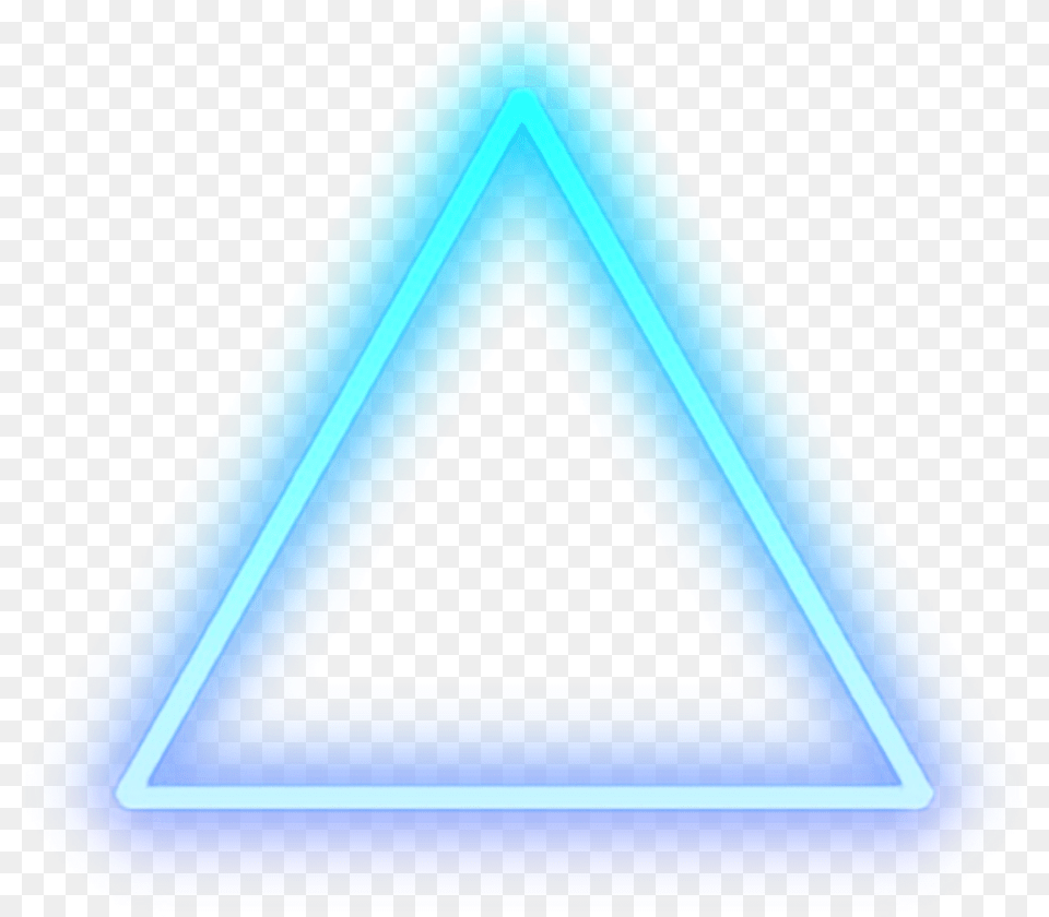 Triangle Neon Blue Color Vaporwave Aesthetic Neon Triangle Free Png