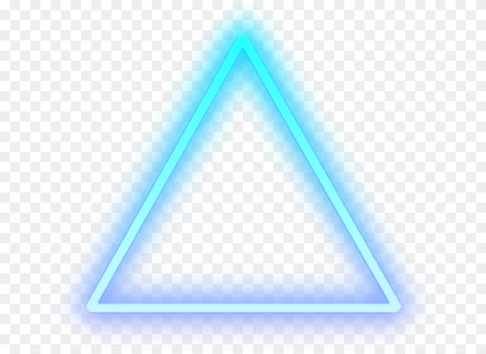 Triangle Neon Bright Abstract Blue Purple Triangle Free Png Download