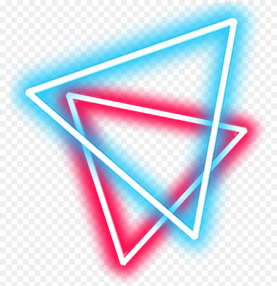 Triangle Neon Neon Double Triangle, Light Free Png