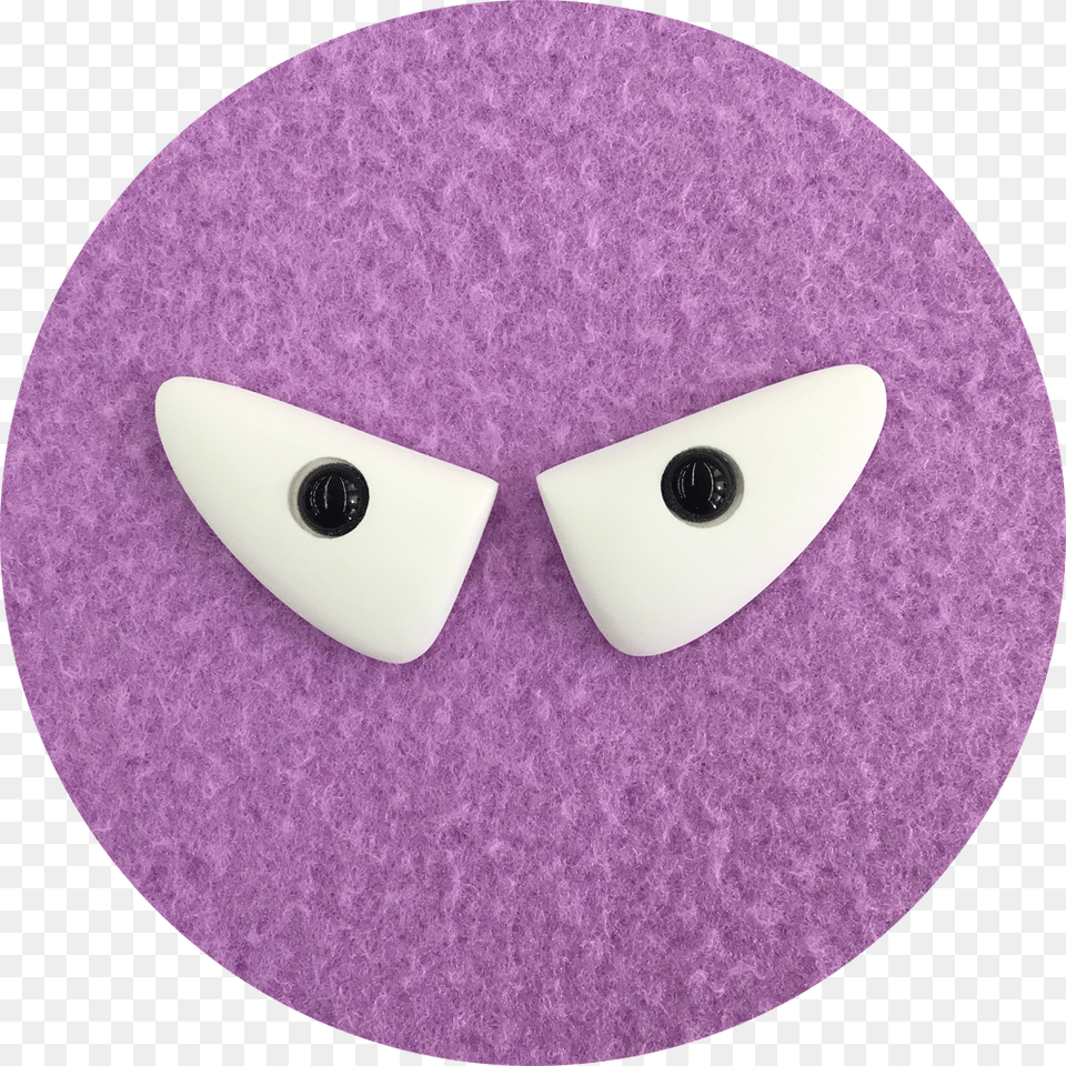 Triangle Polished Puppet Eyes With Pupil Circle, Purple, Home Decor Free Png