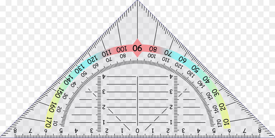Triangle Protractor Transparent, Chart, Plot, Disk Free Png Download