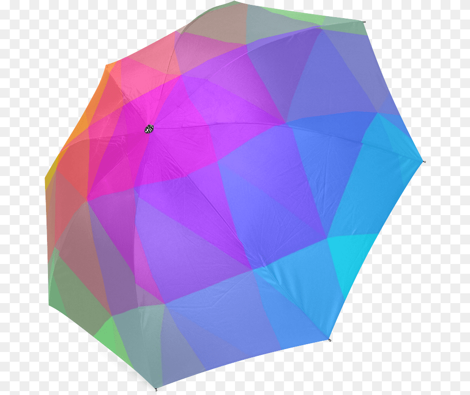 Triangle Rainbow Abstract Foldable Umbrella Construction Paper, Canopy Png