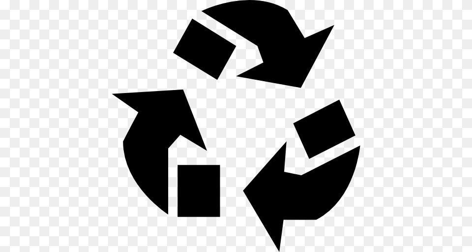 Triangle Recycling Recycle Symbol Symbols Ecological, Gray Png Image