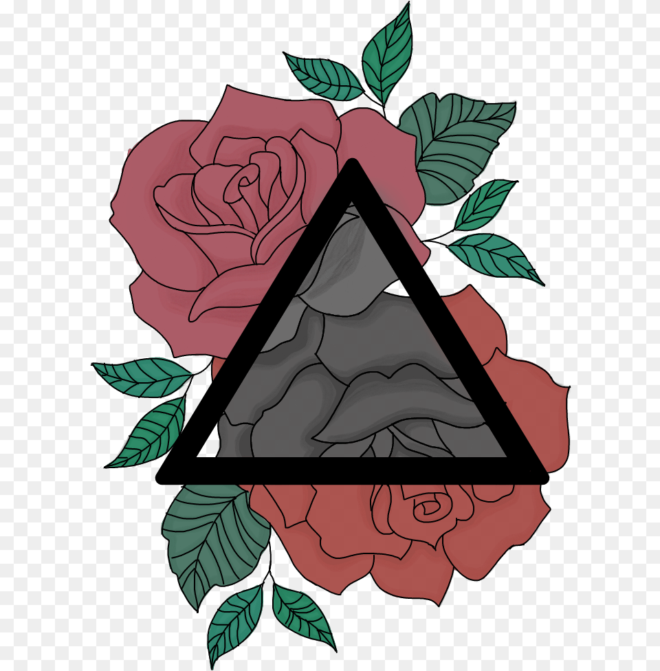 Triangle Rose Tattoo, Flower, Plant, Art, Baby Png Image