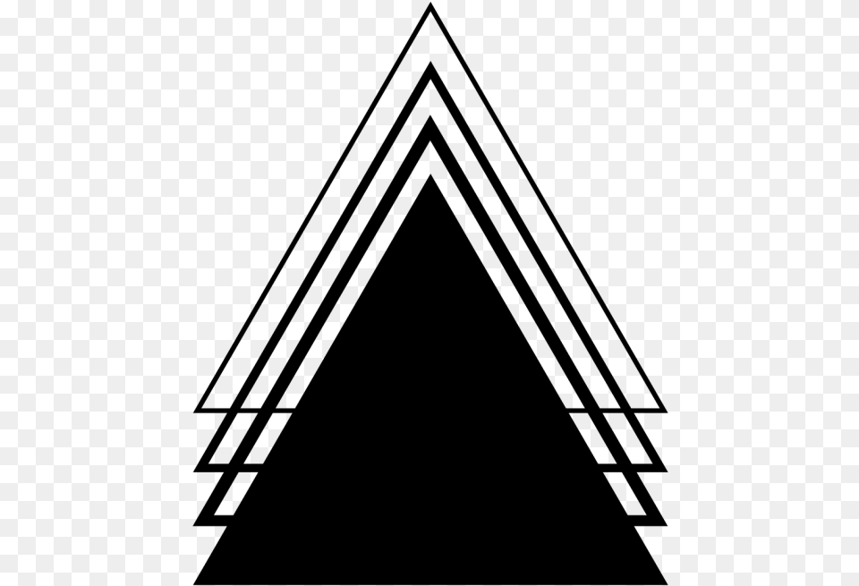 Triangle Tattoo Design, Gray Png