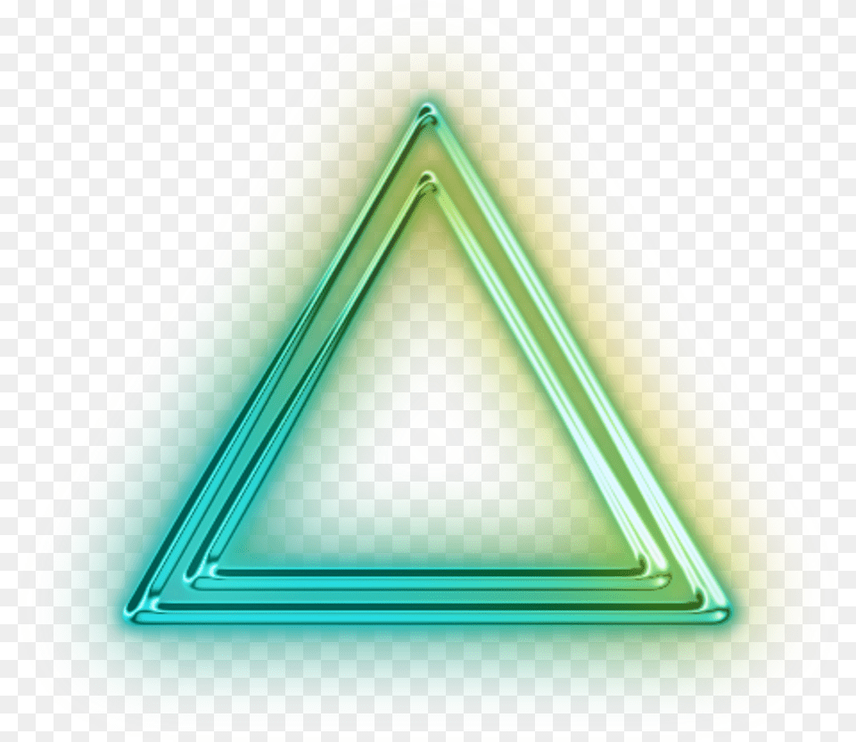 Triangle Transparent Neon Clear Background Triangle, Light Free Png