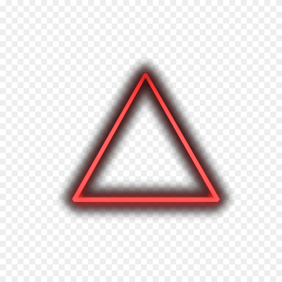 Triangle Triangle Red Neon Flash Cadre Framestickers Free Transparent Png