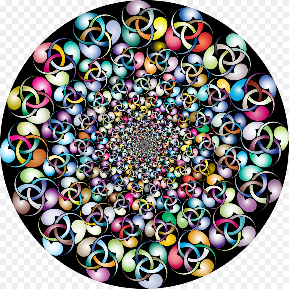 Triangle Triskell Vortex Prismatic With Background Circle, Accessories, Sphere, Pattern, Fractal Free Transparent Png