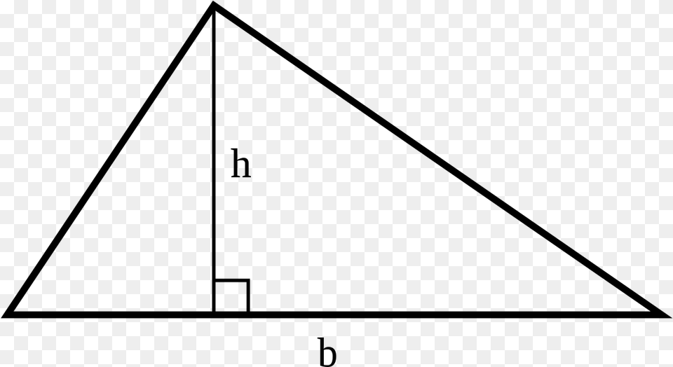 Triangle With Height Line, Gray Png