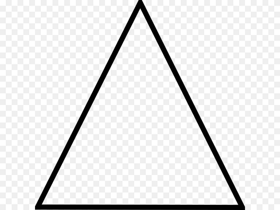 Triangle With Background, Gray Free Transparent Png