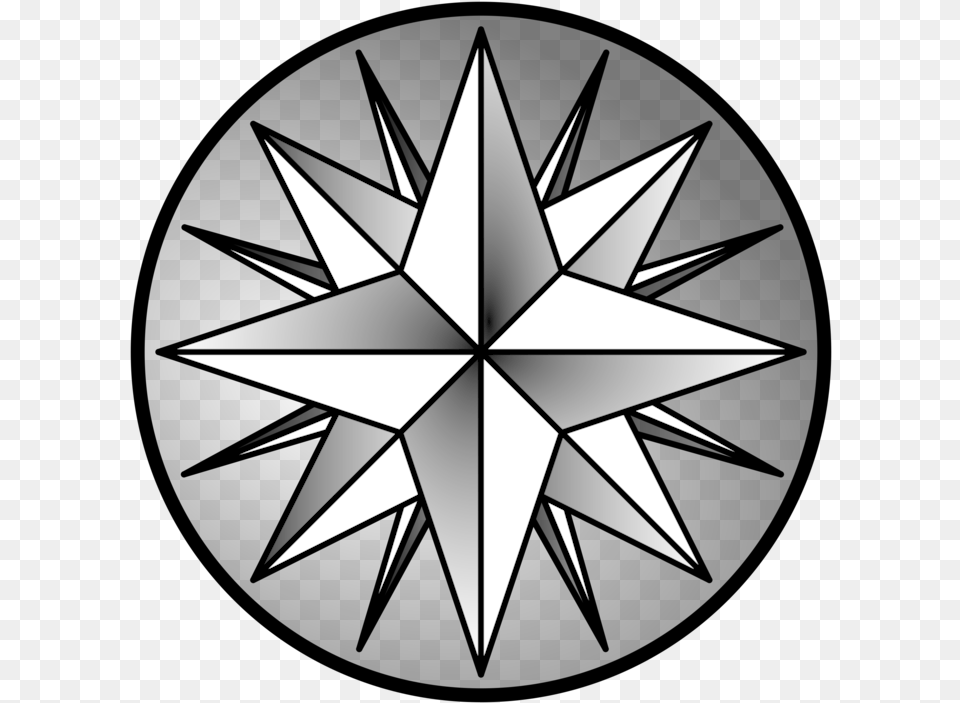 Triangleanglesymmetry Compass Sticker For Bike, Star Symbol, Symbol, Leaf, Plant Png