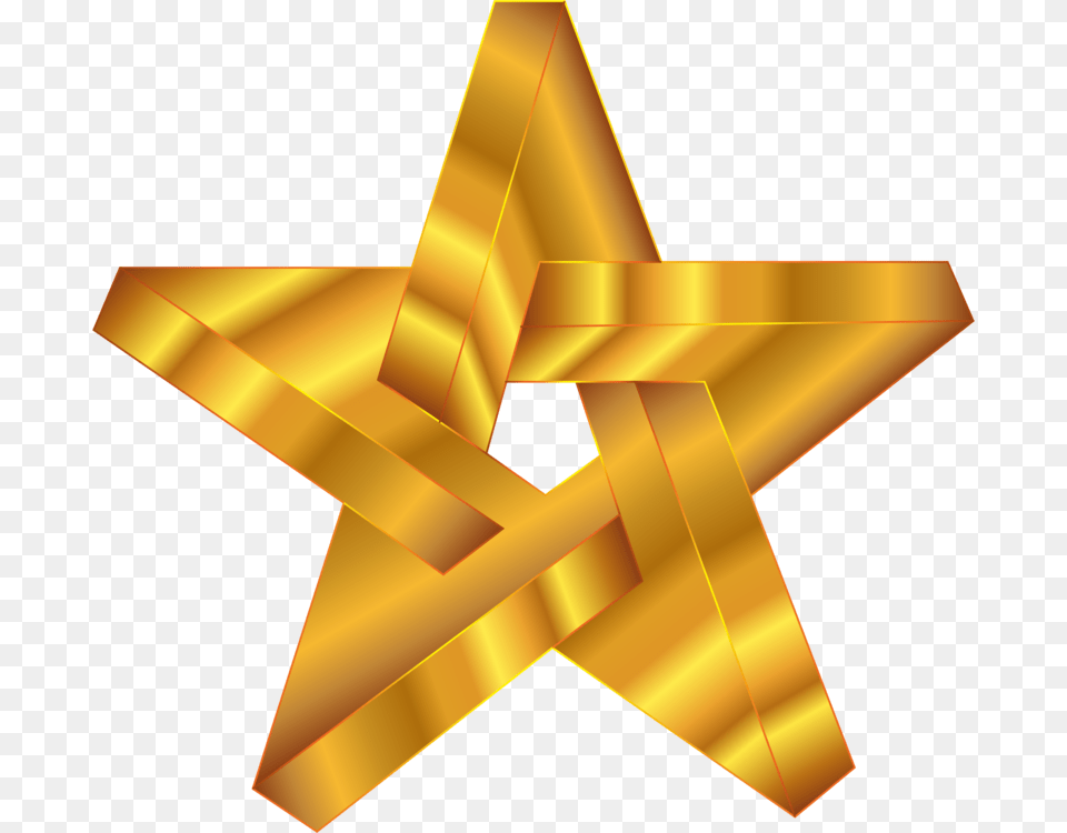 Triangleanglesymmetry Gold Star, Star Symbol, Symbol Free Png Download