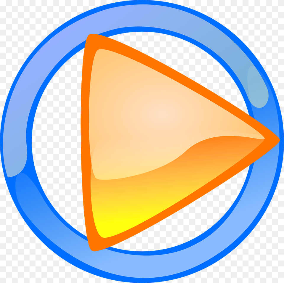 Triangleareasymbol Colorful Play Button Transparent, Weapon, Disk Png Image