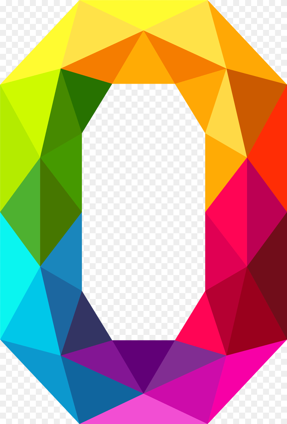 Triangles Number Zero Colourful Triangles Number, Accessories, Diamond, Gemstone, Jewelry Free Png