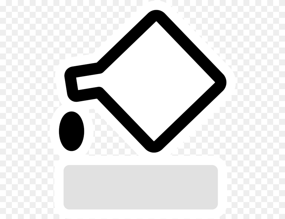 Trianglesymbolline Icon, Stencil, Sticker, Smoke Pipe Png Image