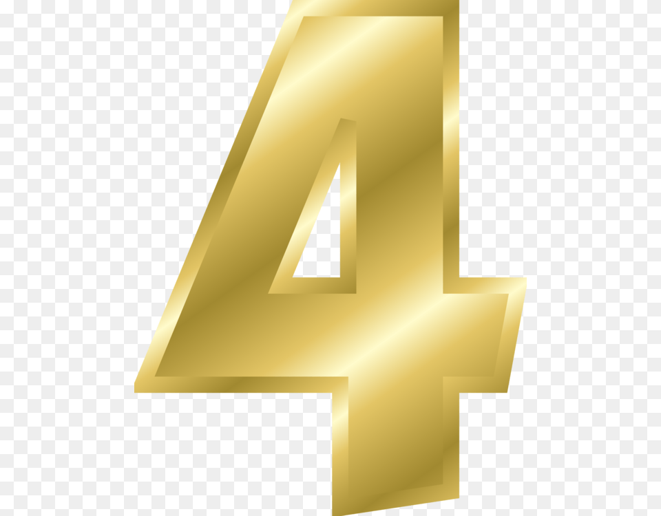 Trianglesymbolnumber Gold Number 4, Symbol, Text Png