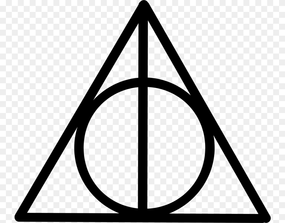 Trianglesymbolparallel Symbol Harry Potter Deathly Hallows, Gray Png