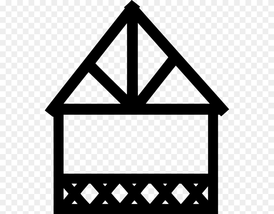 Trianglesymmetryarea House Construction Icon, Gray Free Png