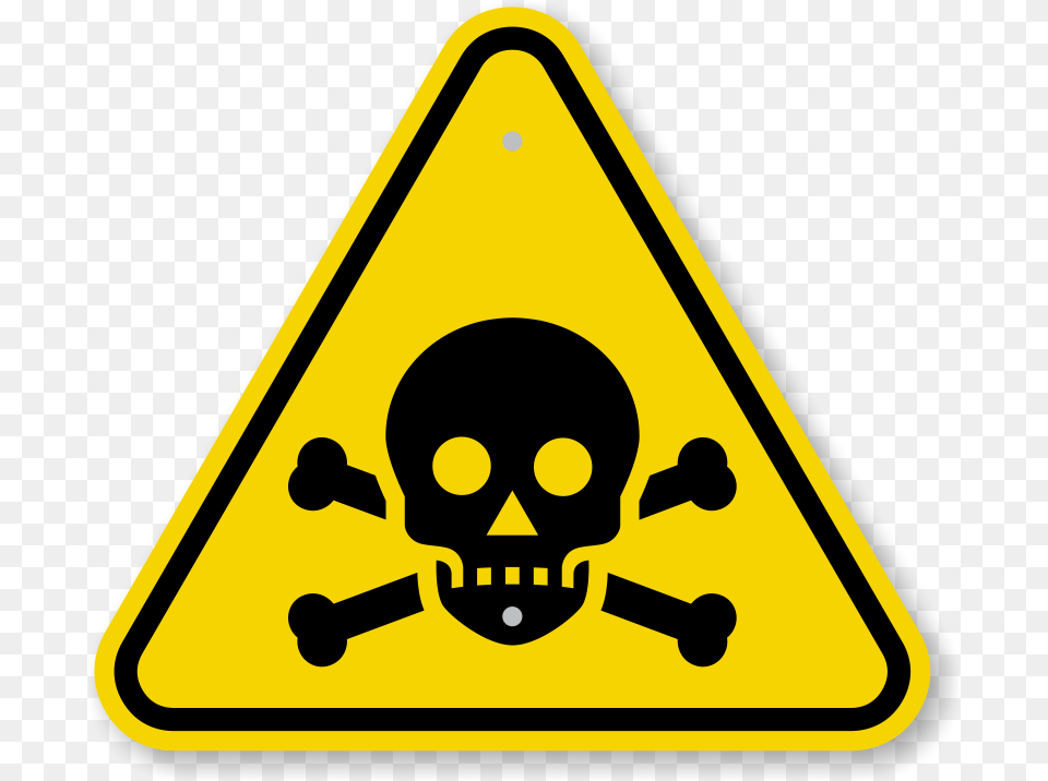 Triangular Clipart Alert Poison Warning Sign, Symbol, Road Sign, Device, Plant Png Image